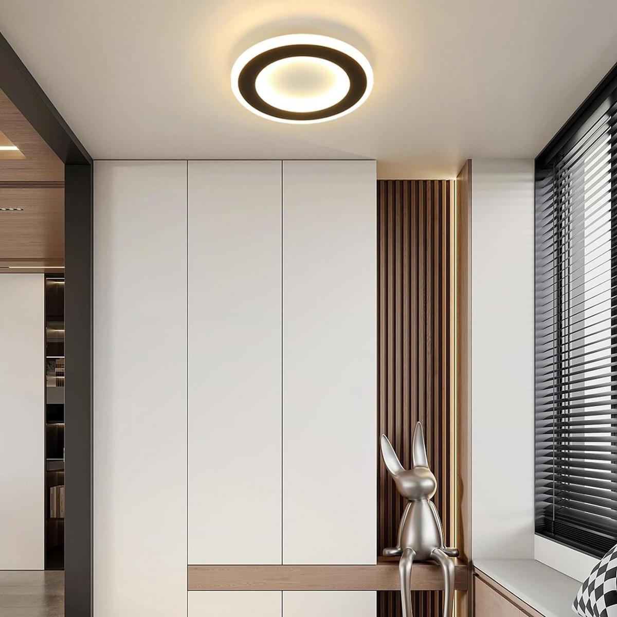 LED-DECKENLEUCHTE Alger 24 cm - Schwarz, Metall (24/24/4cm) - Nettlife