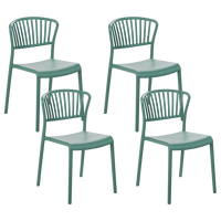 GARTENSTÜHLE 4er-Set Kunststoff grün Gela - Grün, Kunststoff (45/78/50cm) - Beliani