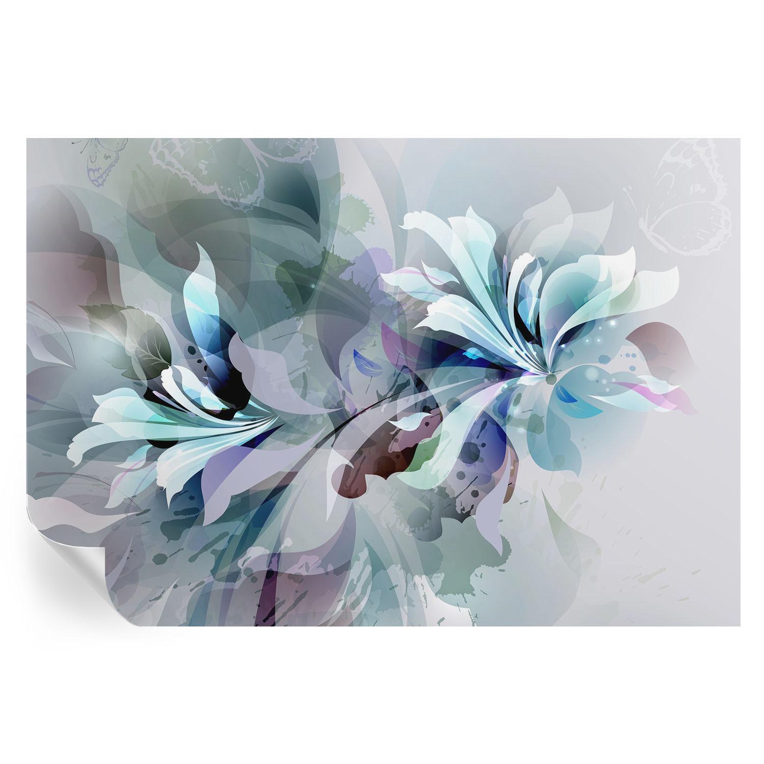 FOTOTAPETE 152x104 cm - Florale Abstraktion - Grün, Textil (152/104cm) - Wallfluent