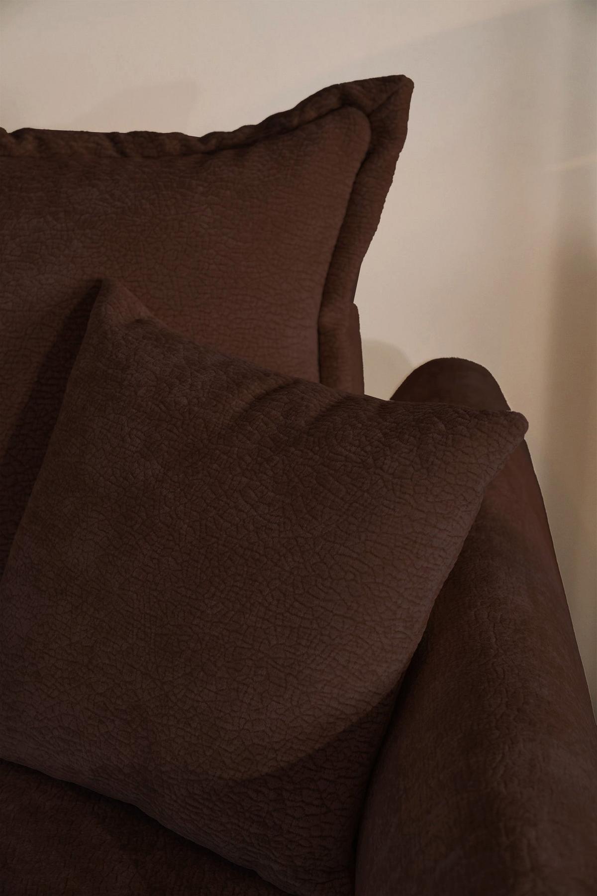ECKSOFA Cushi Braun-Chenille - Schwarz/Braun, Kunststoff/Textil (183/252cm) - Selsey
