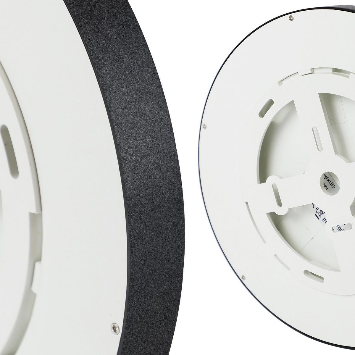 LED-DECKENLEUCHTE Crescentia 18/18/3 cm - Schwarz, Kunststoff (18/18/3cm) - Nettlife