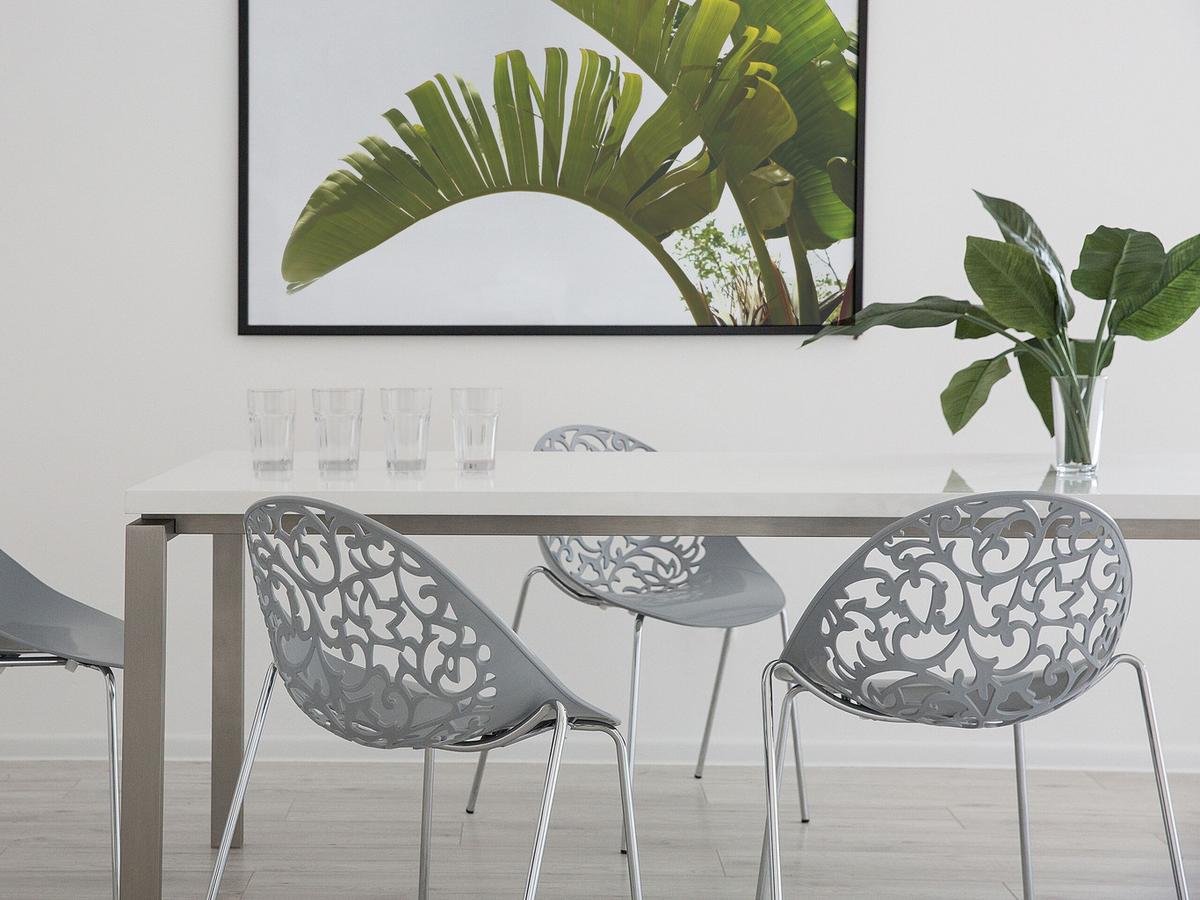 ESSZIMMERSTUHL 4er-Set Kunststoff Grau Mumford - Grau, Kunststoff/Metall (62/80/43cm) - Beliani