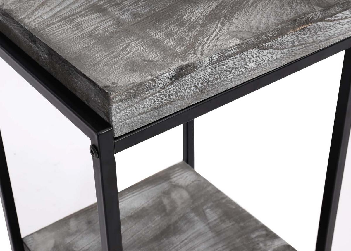 BLUMENTISCH quadratisch Grau - Grau, Holzwerkstoff (32/30/101cm) - MCW