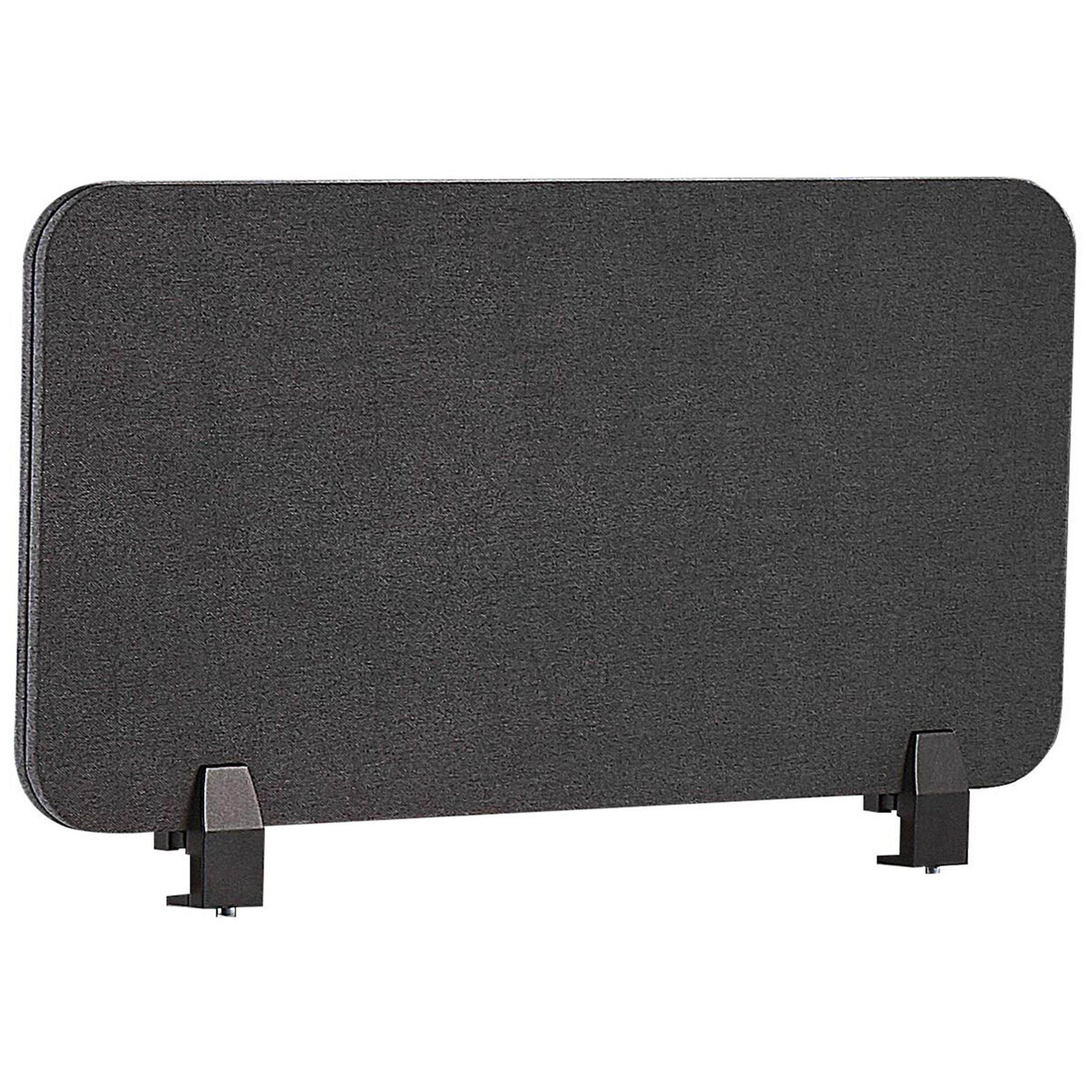 SCHREIBTISCHTRENNWAND 80 x 40 cm Dunkelgrau Wally - Dunkelgrau, Textil (80/40/2cm) - Beliani