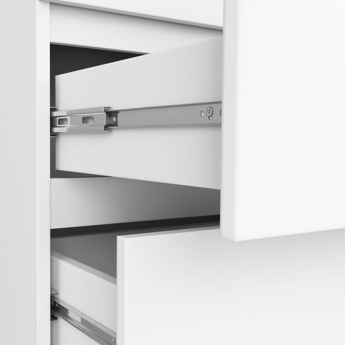 KOMMODE Weiß 130/60/40 - Weiß, Holzwerkstoff (60/130/40cm) - RAUMHIRSCH FURNITURE
