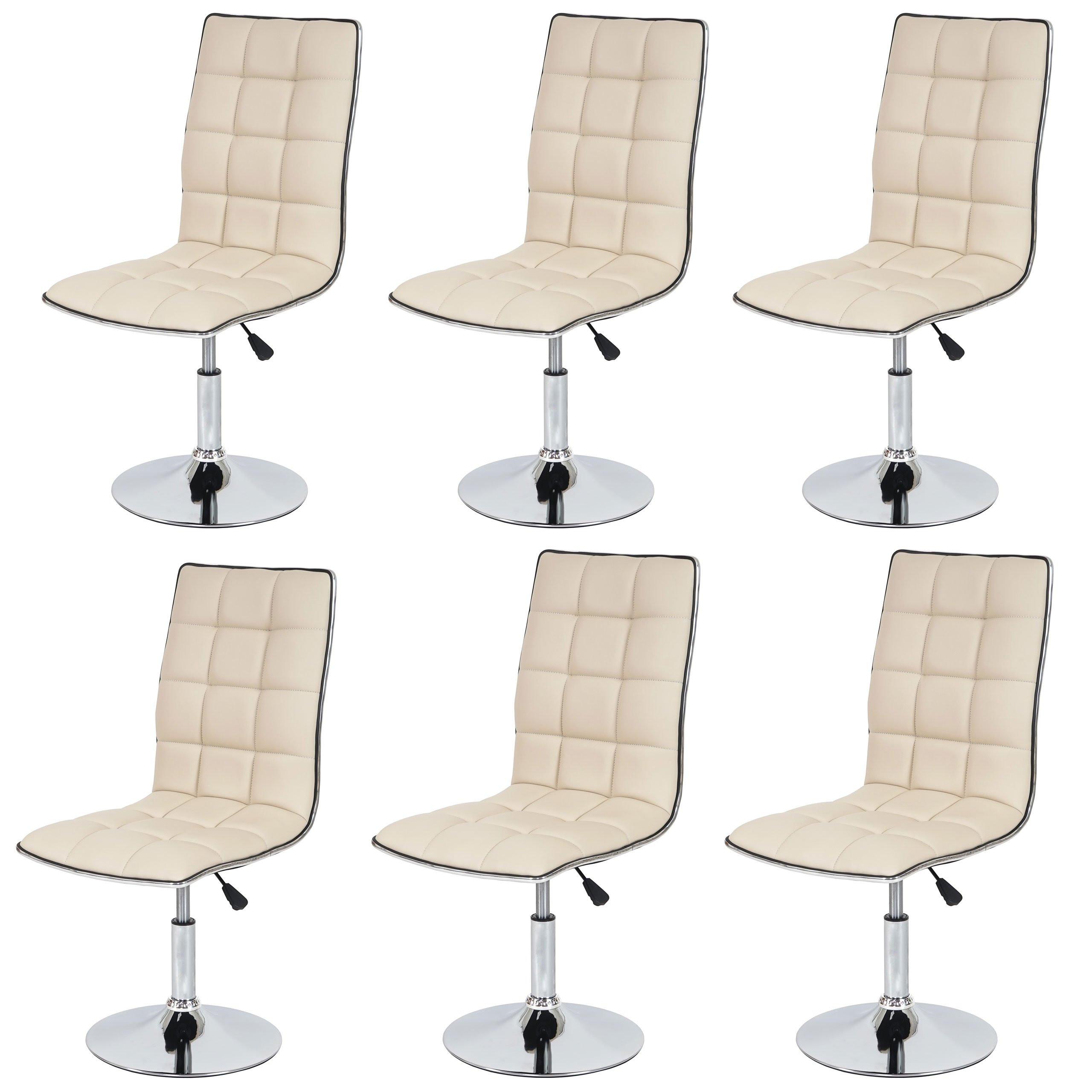 ESSZIMMERSTUHL Beige 6er-Set - Beige/Creme, Textil (43/103/54cm) - MCW
