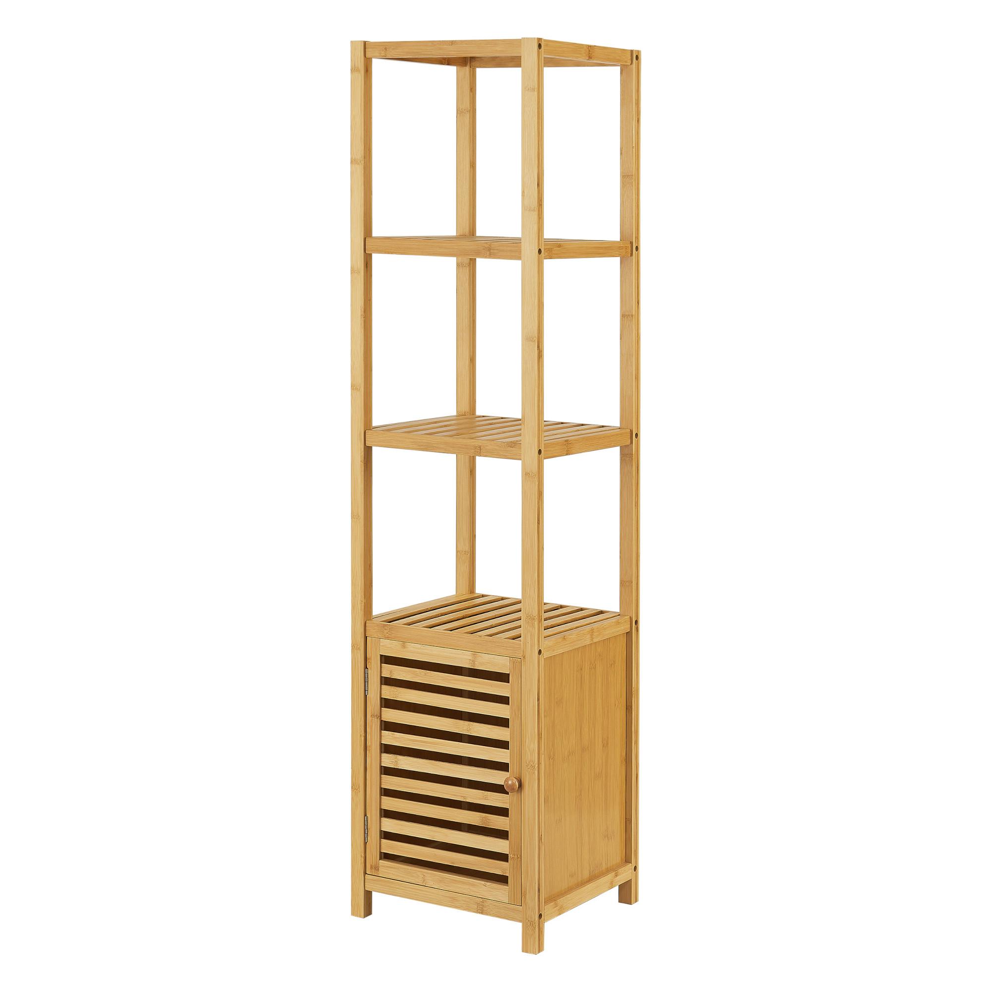 BADEZIMMERREGAL Liminka - Naturfarben, Holz (34/140/33cm) - [en.casa]