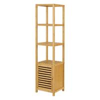BADEZIMMERREGAL Liminka - Naturfarben, Holz (34/140/33cm) - [en.casa]