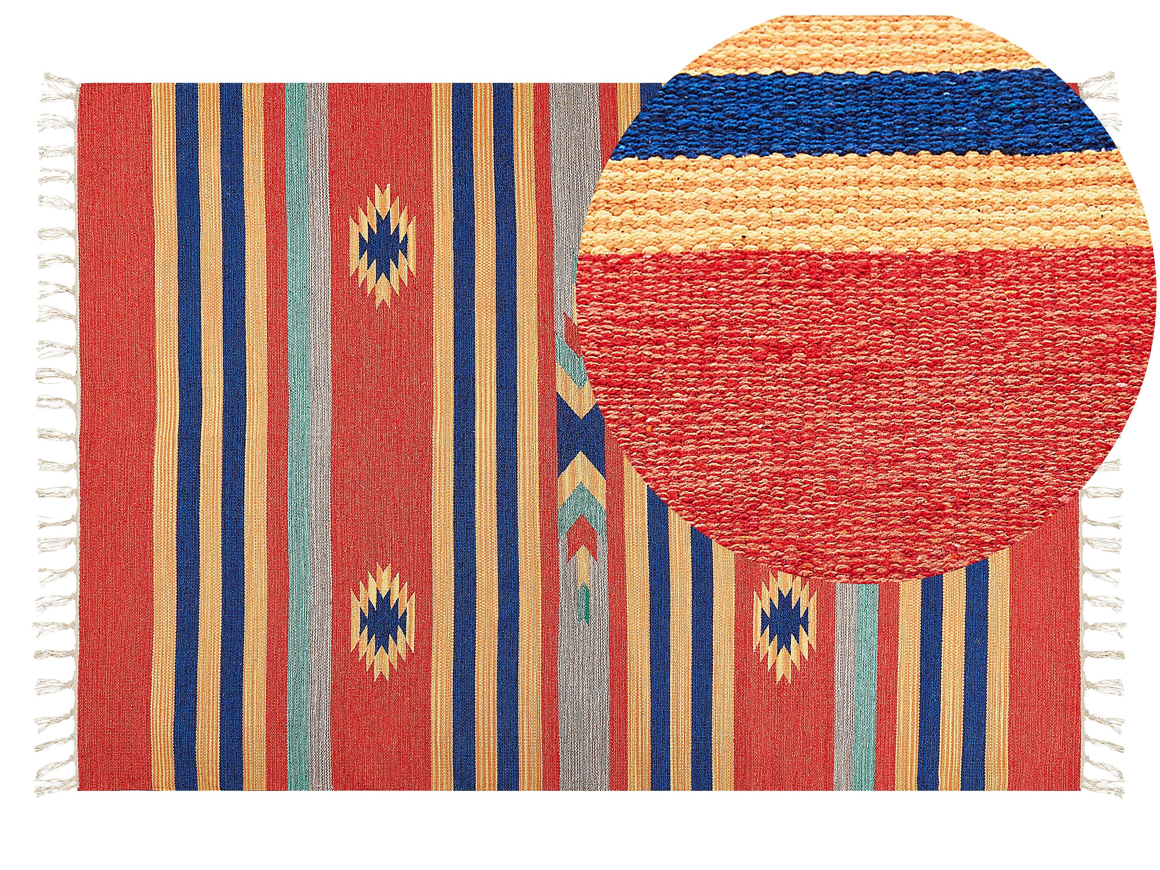 KELIM-TEPPICH Hatis 200/140 cm - Multicolor, Textil (140/200cm) - Beliani
