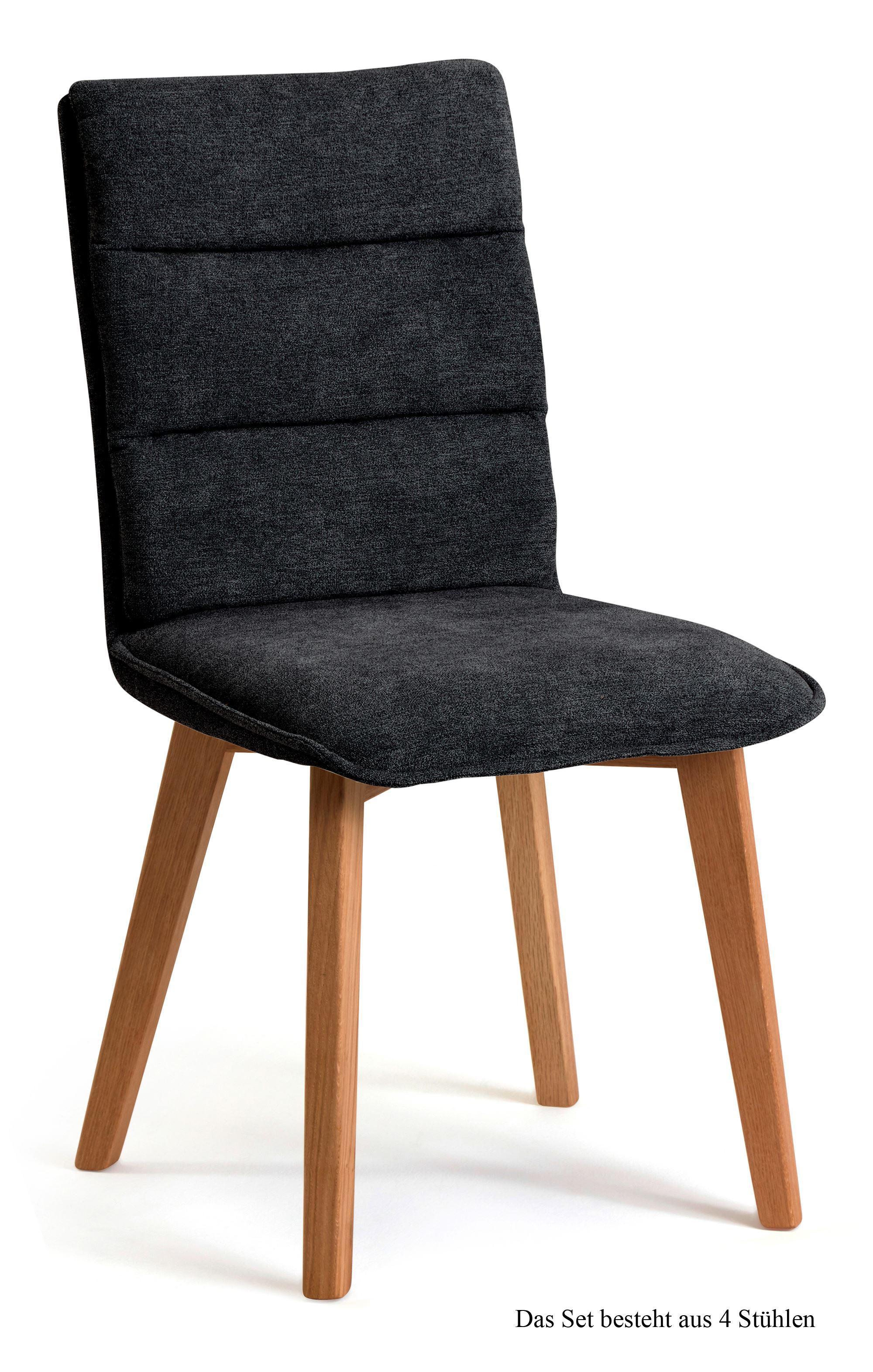 ESSZIMMERSTUHL (4er-Set) Darija 47x92x60 Eiche geölt/Anthrazit - Eichefarben/Anthrazit, Kunststoff (60/92/47cm) - 58aufmkessel