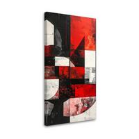 LEINWANDBILD 3D und geometrisch 60x120cm - Rot, Textil (60/120cm) - Feeby