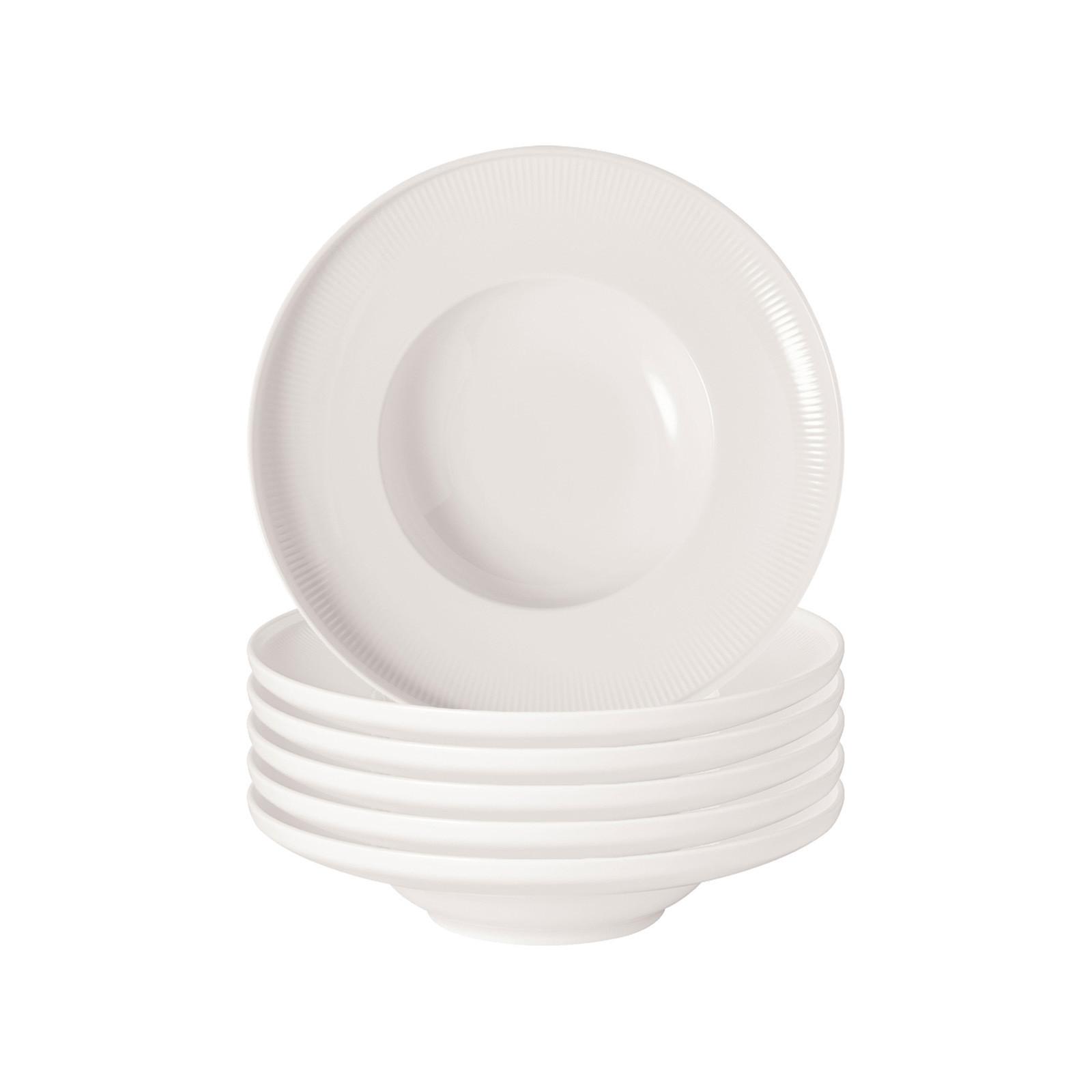 PASTATELLER Afina weiß ø 24,9 cm 6er Set - Weiß, Keramik (24.9cm) - Villeroy & Boch