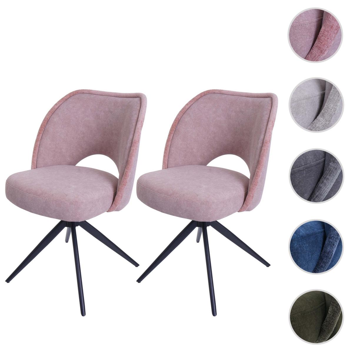 ESSZIMMERSTUHL Altrosa 2er-Set - Altrosa/Rosa, Textil (54/84/60cm) - MCW