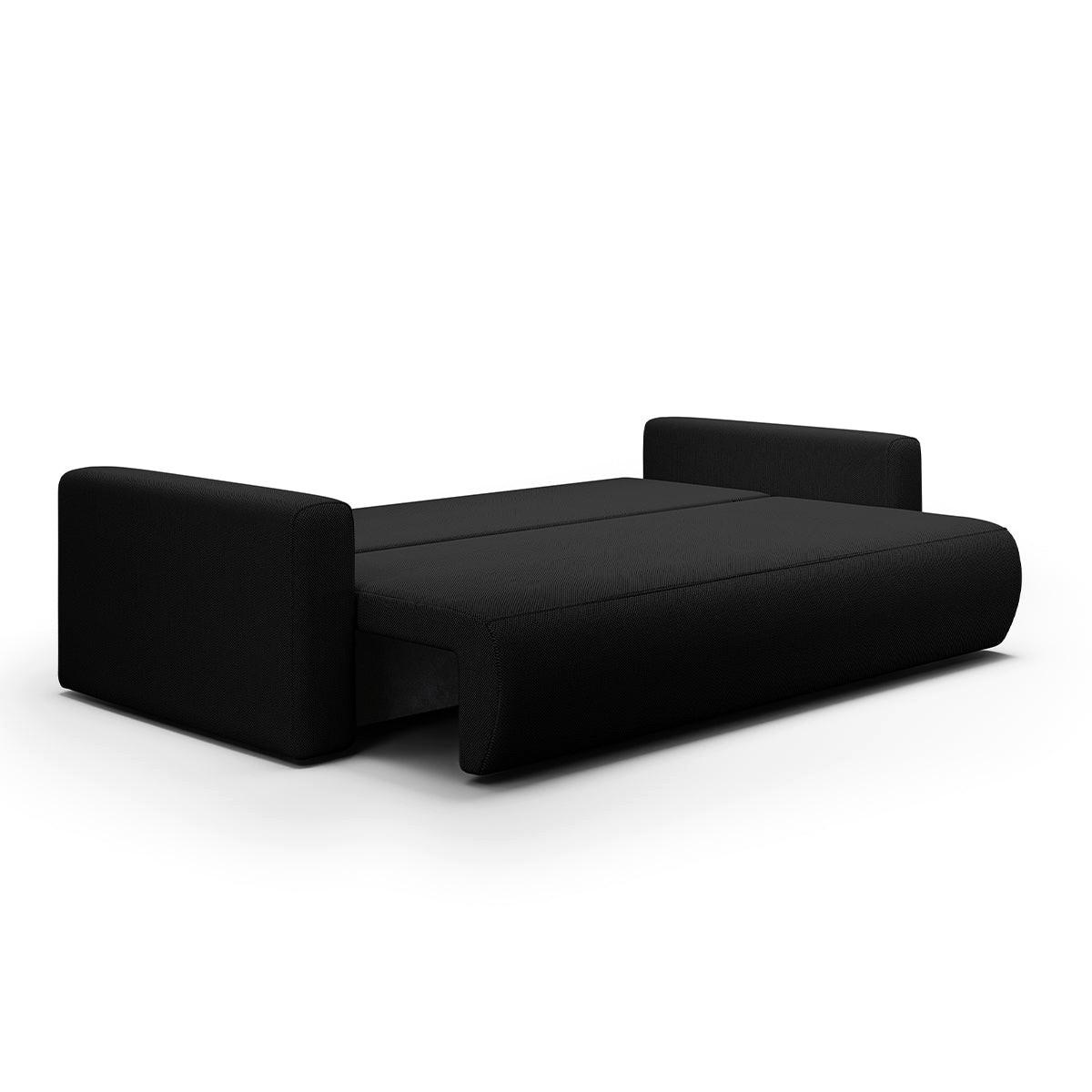 SOFA Evy 3 Sitzplätze Schwarz - Schwarz, Holz (238/82/105cm) - Petits-meubles
