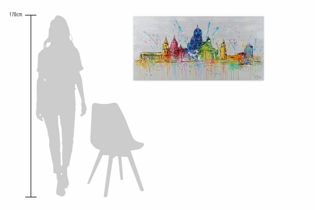 ACRYLBILD HANDGEMALT 120/60 cm - Multicolor, Holz/Textil (120/60cm) - KUNSTLOFT