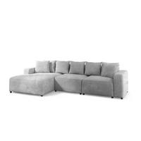 ECKSOFA Megan In Poso - Hellgrau, Holzwerkstoff/Textil (331/165cm) - Fun Möbel