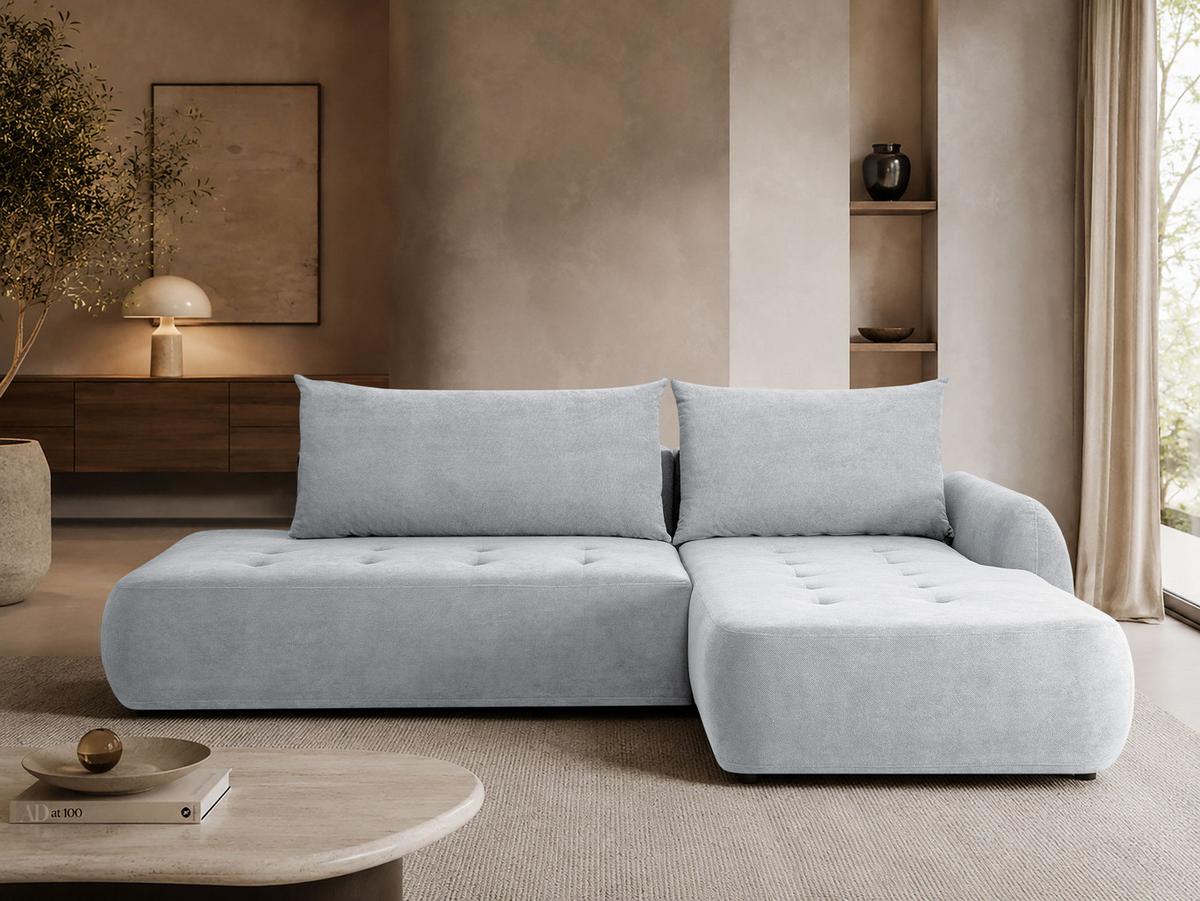ECKSCHLAFSOFA Bueno I, Seite: Rechts - Hellgrau/Schwarz, Holz/Textil (300/185cm) - MIRJAN24