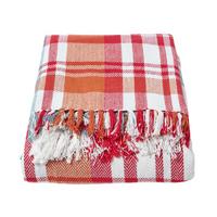 ÜBERWURF Falun 225/255 cm, Schottenkaro, 100% Baumwolle - Rot, Textil (225/255cm) - Homescapes