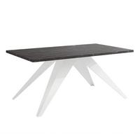 AUSZIEHTISCH XANDRO 140/80/76 cm mit Metallgestell, Weiß / Grigia Pietra - Weiß/Grau, Holzwerkstoff/Metall (80/140/76cm) - Idohome