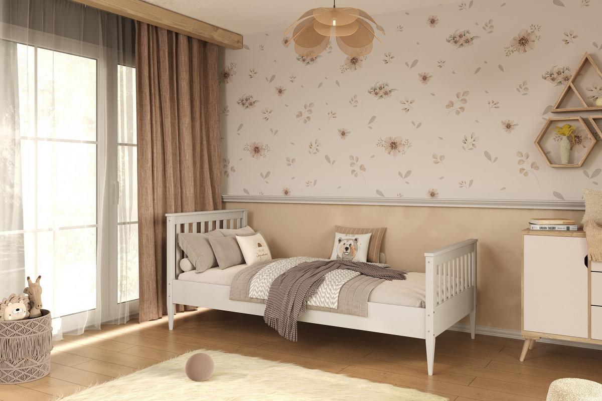 KINDERBETT Igns 80/90 -160/180/200 cm Weiß 90/200 - Weiß, Holz (90/200cm) - RAUMHIRSCH FURNITURE