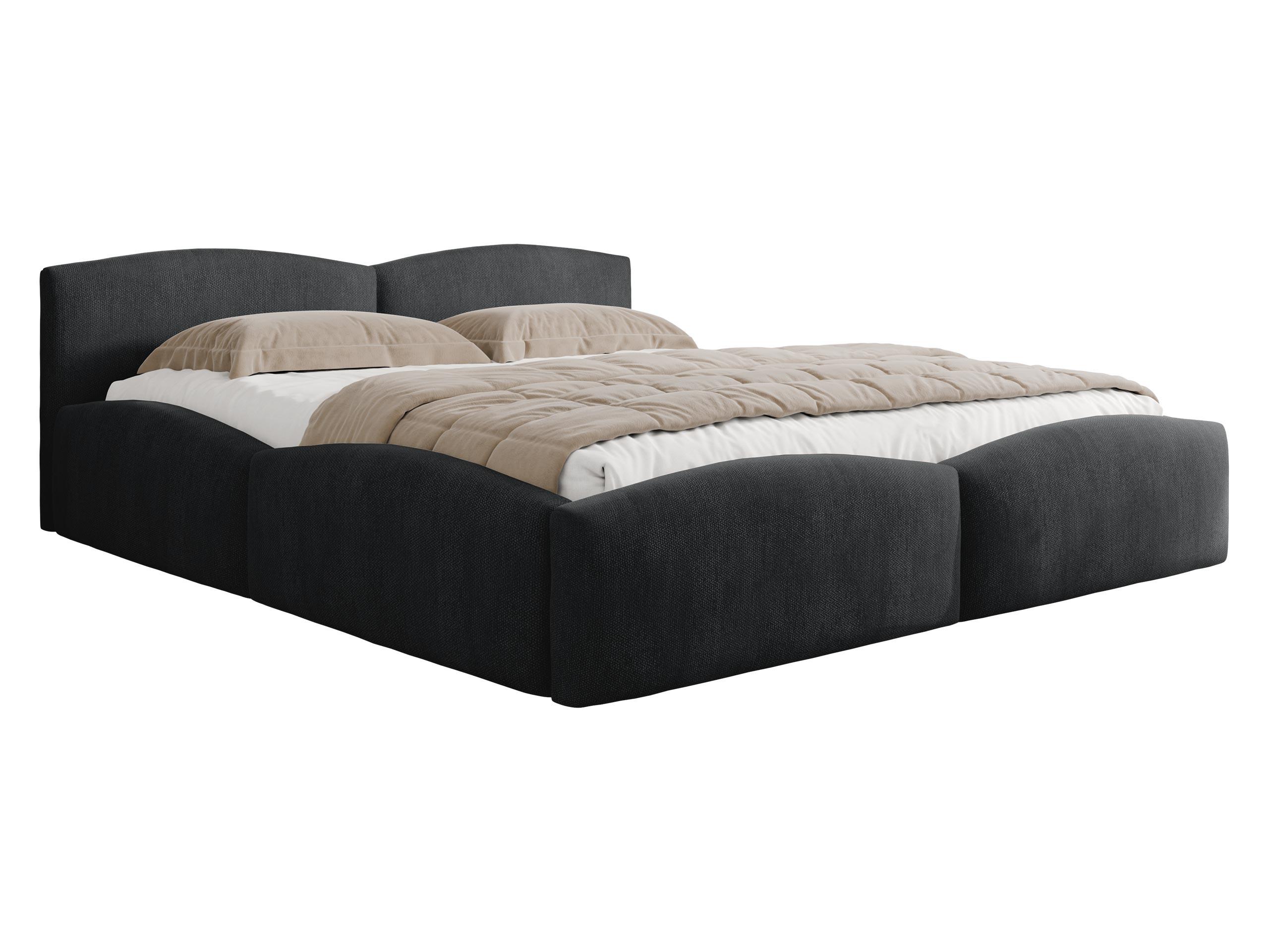 POLSTERBETT Mirala - Eichefarben/Dunkelgrau, Holz/Textil (140/200cm) - MIRJAN24