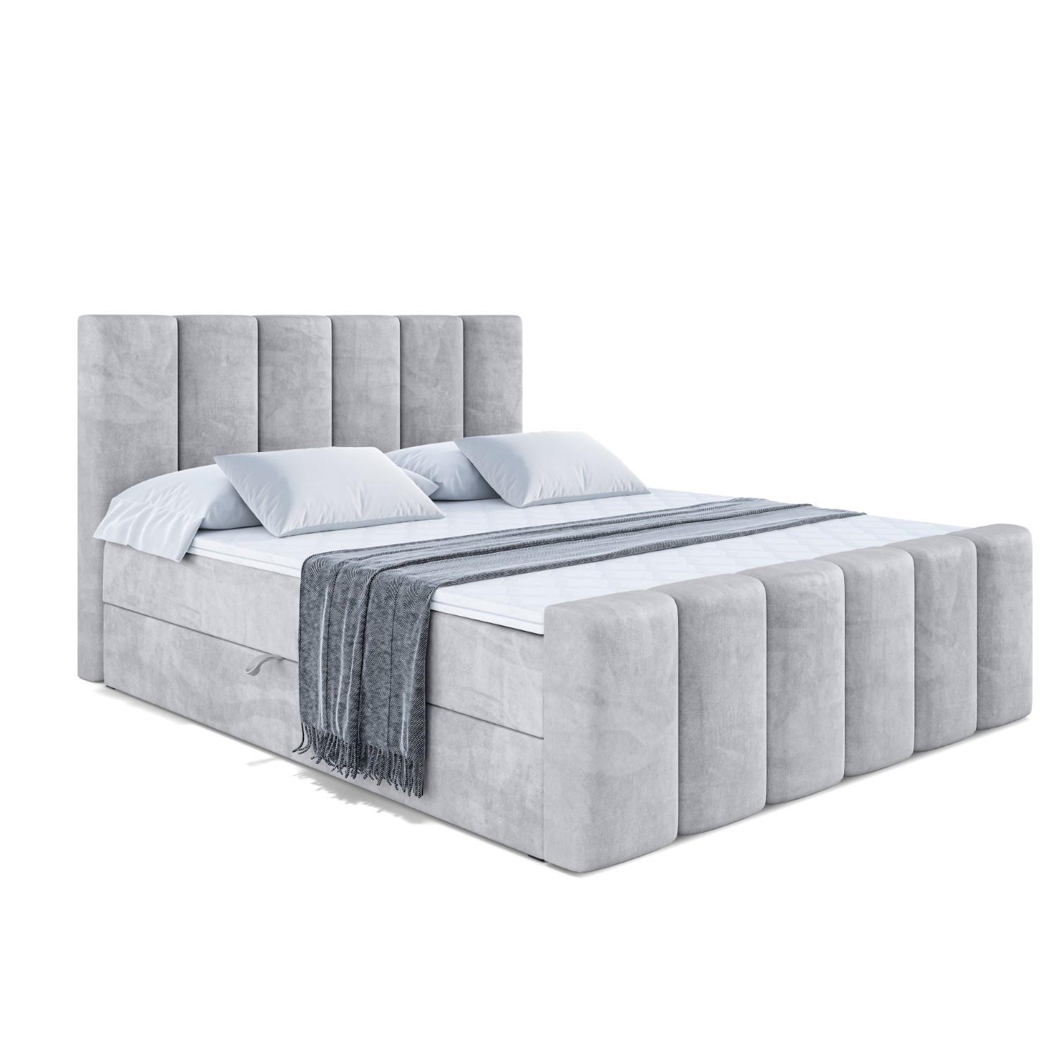 BOXBETT BOXI1-Z - 140x200 cm - H3 - Hellgrau - Hellgrau, Holzwerkstoff (140/200cm) - ALTDECOR