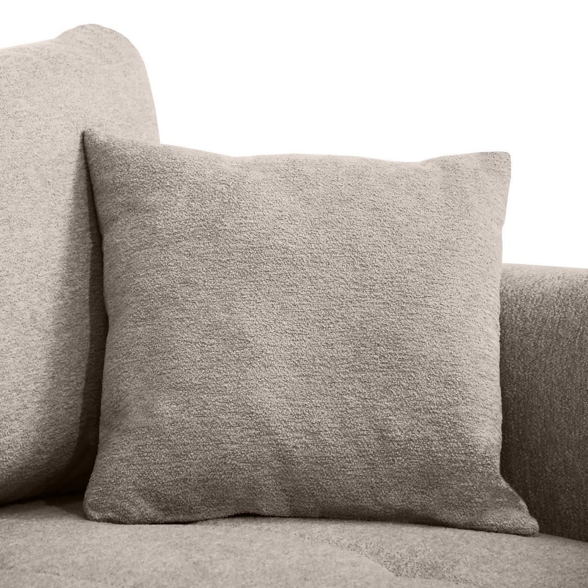 ECKSCHLAFSOFA Dallas mit Bettkasten, 255 cm, Beige, links, Velour-Stoff - Cappuccino, Textil (255/175cm) - Beautysofa