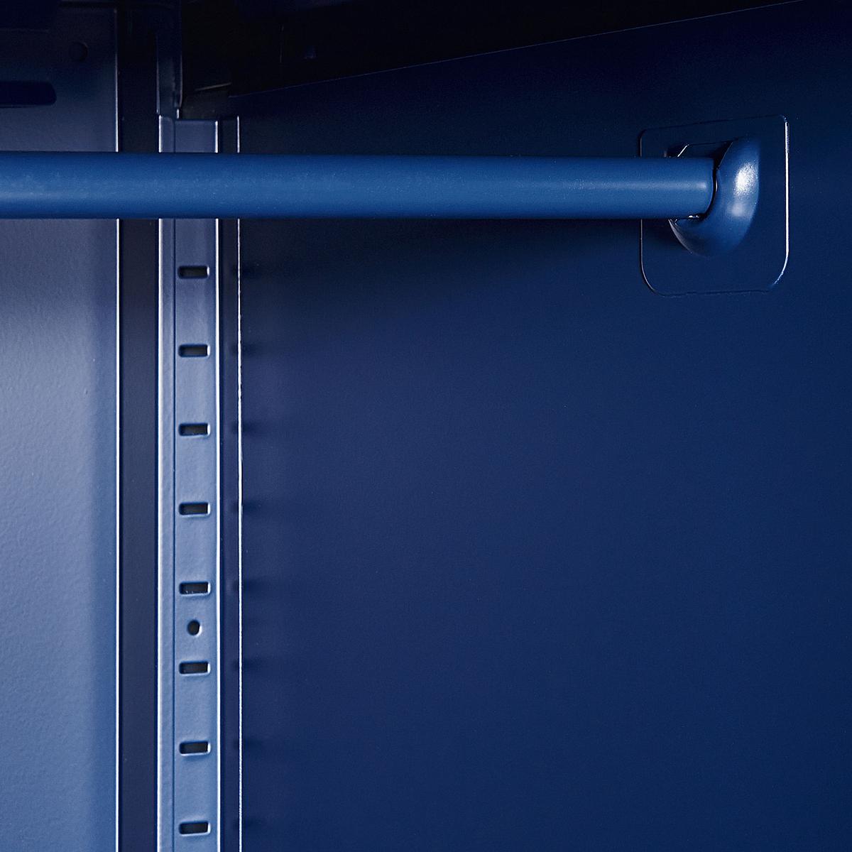 GARDEROBENSCHRANKSTAHL blau 4 Fächer Varna - Blau, Metall (76/171/50cm) - Beliani