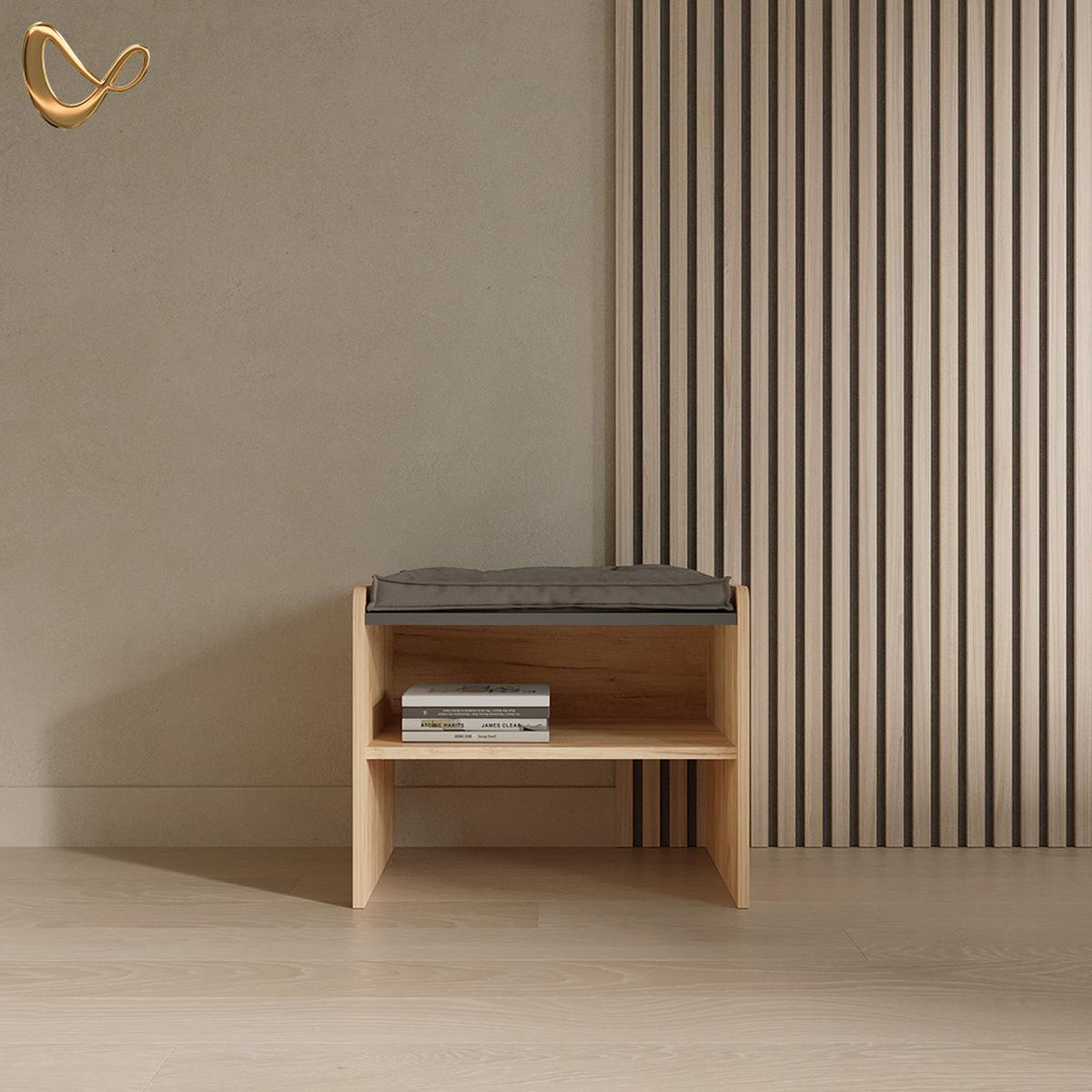 ESSZIMMERBANK Tiberio Sandeiche 53.5 x 41.1 cm - Sonoma Eiche, Holzwerkstoff (53.5/45.5/41.1cm) - Livinity®