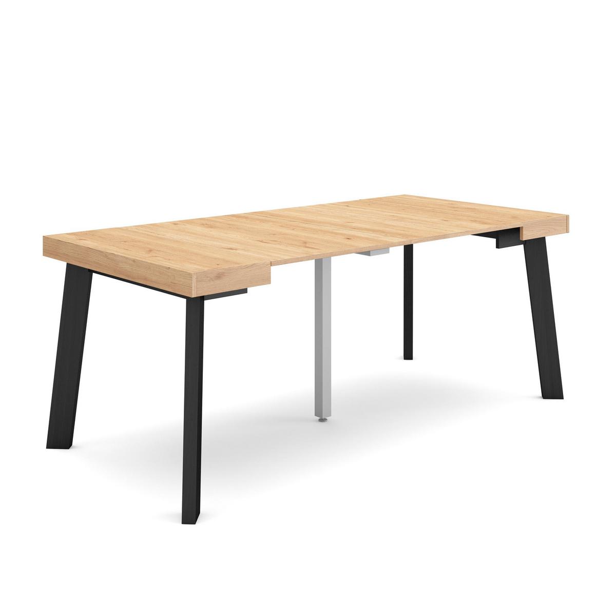 KONSOLENTISCH ausziehbar 58 bis 180cm, für 8 Gäste, eiche, 90/58/73cm - Eichefarben, Holzwerkstoff (90/180/73cm) - Skraut Home