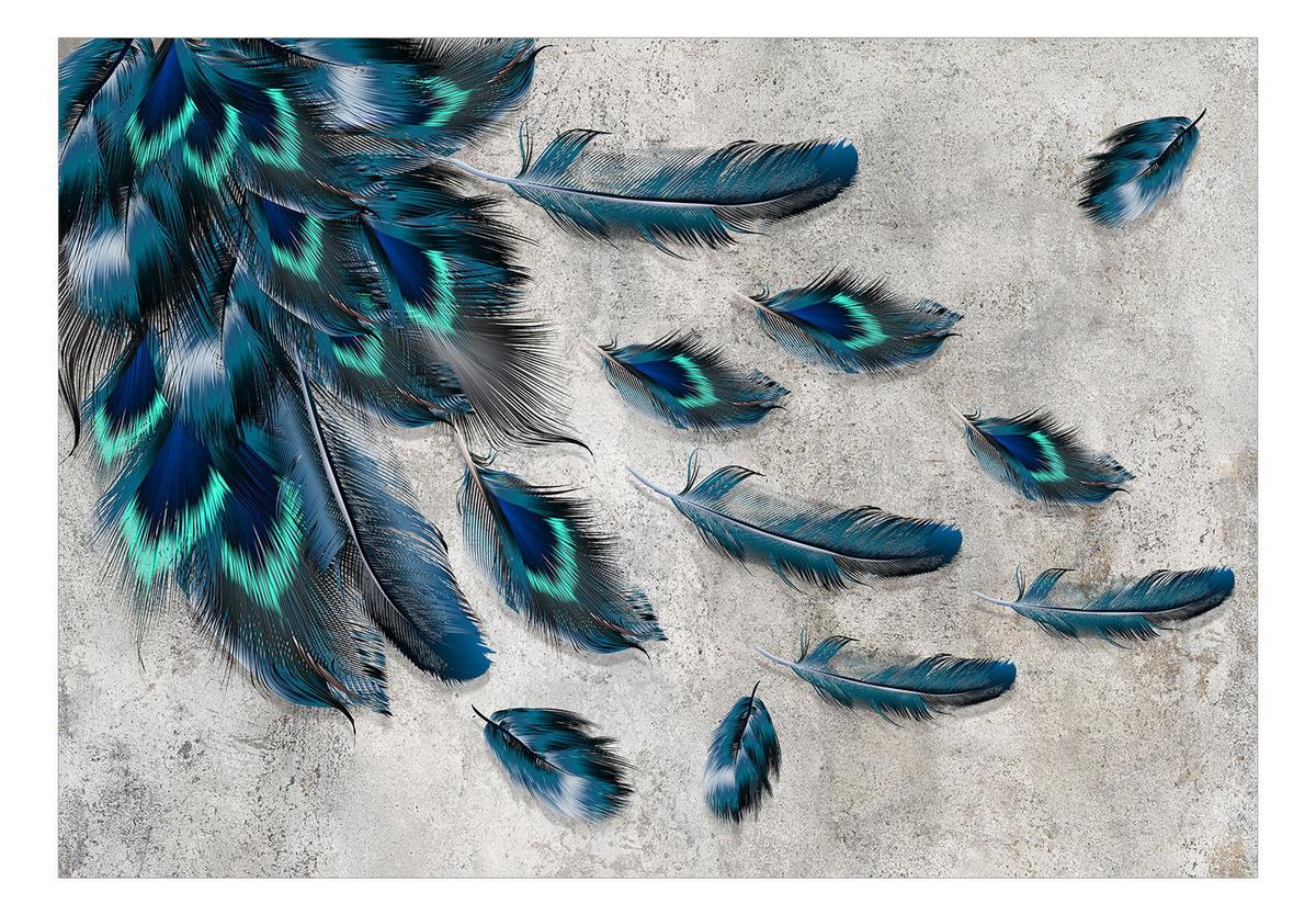 SELBSTKLEBENDE FOTOTAPETE Blau 98/70 cm - Blau/Grau, Kunststoff/Textil (98/1cm) - KUNSTLOFT