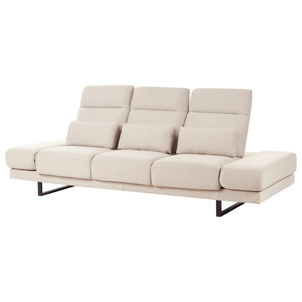 3-SITZER-SOFA Stoff Beige Ikast - Beige, Textil (255/87/105cm) - Beliani