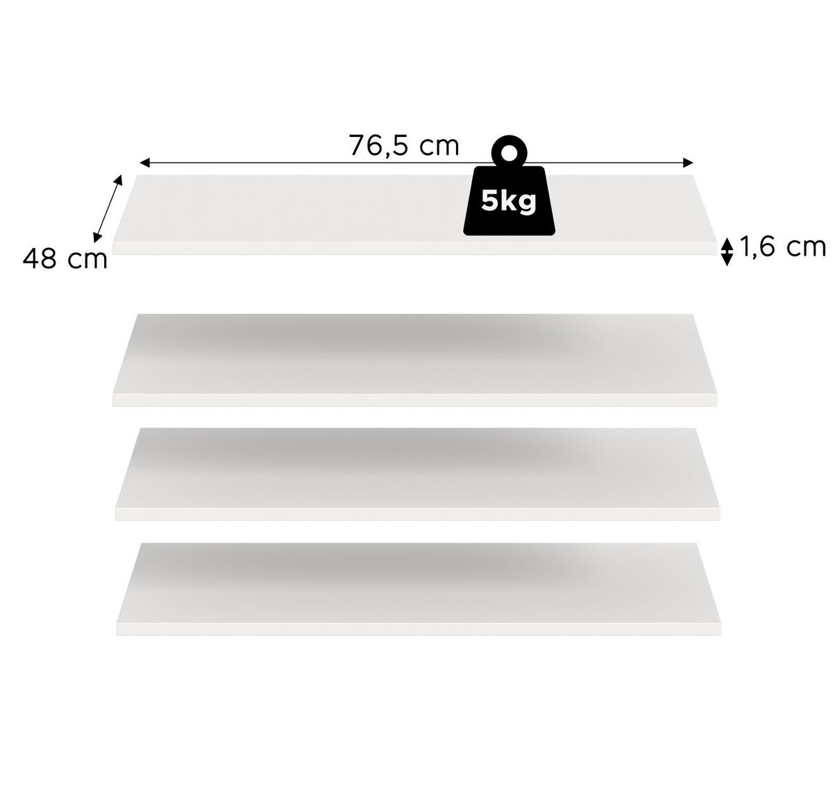 KLEIDERSCHRANK weiß 4-türig 160 cm, Drehtürenschrank mit Kleiderstangen - Schwarz/Weiß, Holzwerkstoff/Kunststoff (160/176/51cm) - Inn.Furn
