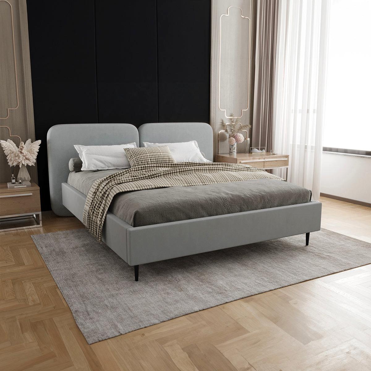 BOXBETT 160/200 Luz Grau - Grau, Holz (160/200cm) - Petits-meubles
