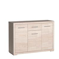 KOMMODE SALERNO 127,5/91/40,5cm mit 2 Schubladen 2 Türen Eichefarben - Eichefarben, Holzwerkstoff (127.5/91/40.5cm) - MASSENO