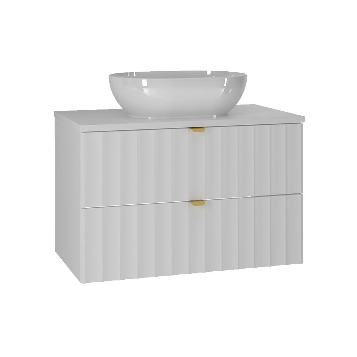 WASCHTISCH 80.6cm Lexa Weiß - Weiß, Holzwerkstoff (80.6/52.2/46.5cm) - Petits-meubles
