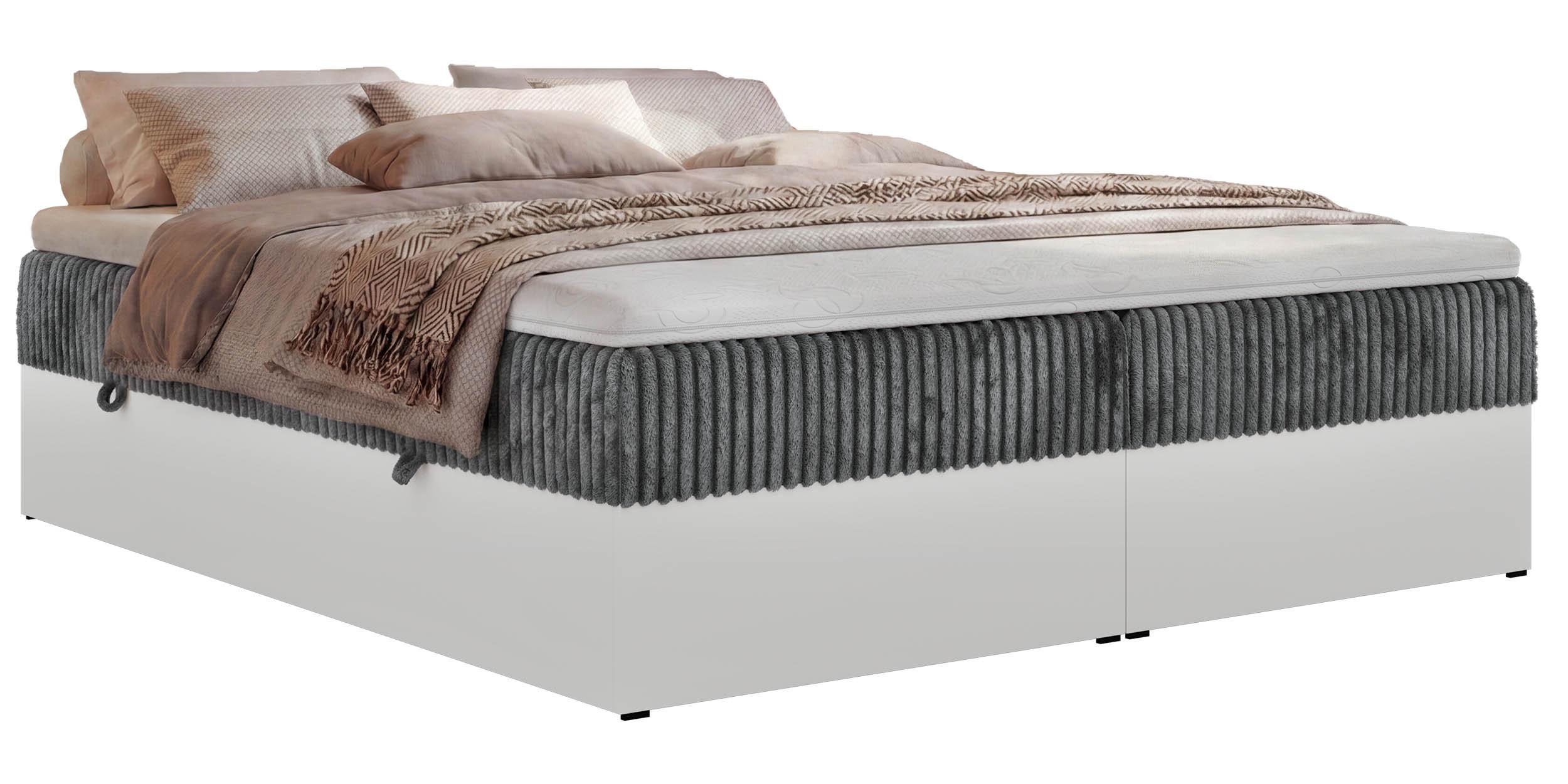 BOXBETT TRAVIT ZERO 200/200 - Grau Cord - Topper T25 - H3 - Schwarz/Grau, Kunststoff/Textil (200/200cm) - MKS
