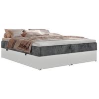 BOXBETT TRAVIT ZERO 160/200 - Grau Cord - Topper T25 - H3 - Schwarz/Grau, Kunststoff/Textil (160/200cm) - MKS