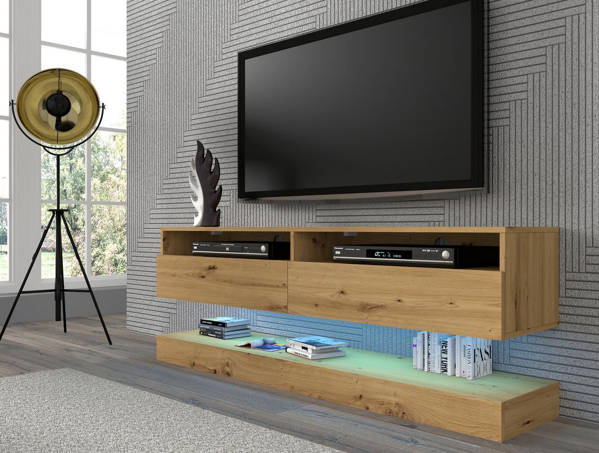 TV LOWBOARD Artisan Eiche 160/33/34 - Eiche Artisan, Holzwerkstoff (160/33/34cm) - RAUMHIRSCH FURNITURE
