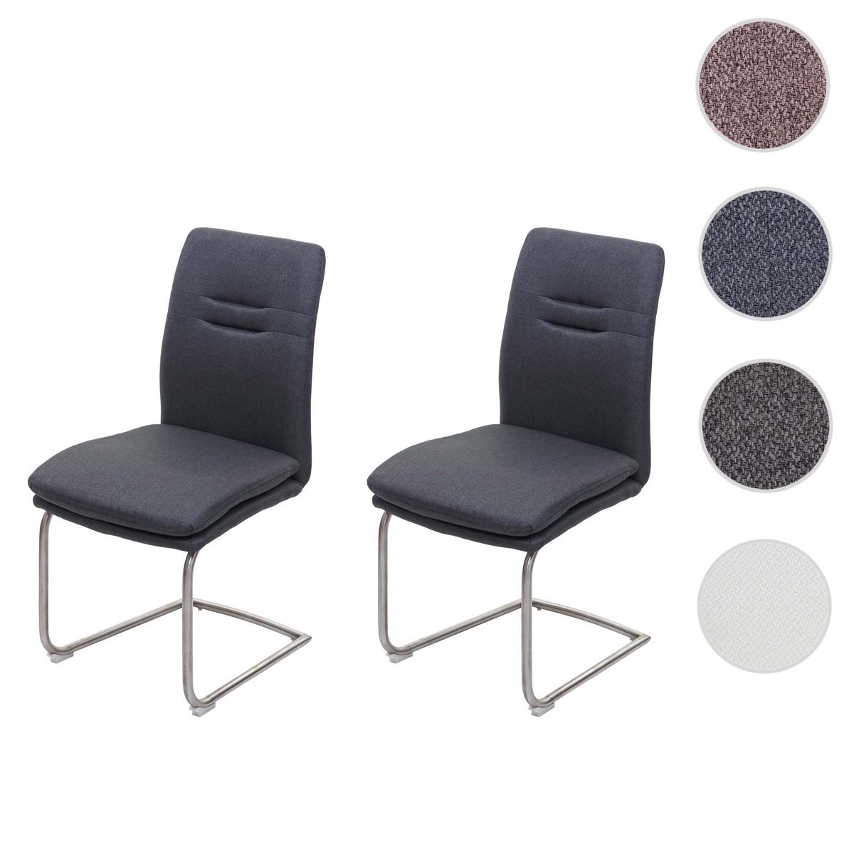 ESSZIMMERSTUHL Anthrazit 2er-Set - Dunkelgrau/Anthrazit, Textil (47/92/57cm) - MCW