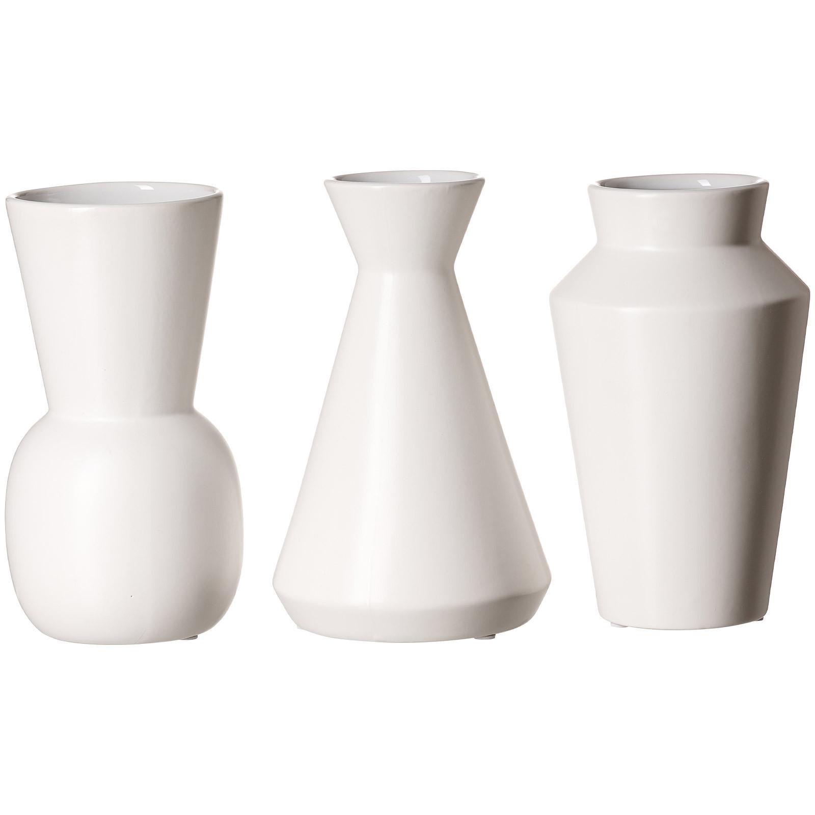 VASEN-SET Kalmar weiß 20 cm 3-tlg. - Weiß, Keramik (20cm) - Ritzenhoff Breker