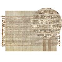 TEPPICH geflochten Ortaoba 200/140 cm - Beige, Naturmaterialien (140/200cm) - Beliani