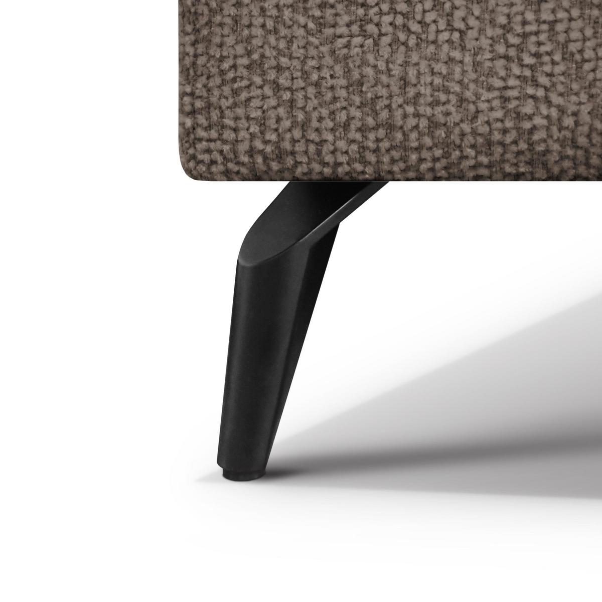 ECKSCHLAFSOFA Mellow mit Bettkasten, Dunkelbraun, rechts - Dunkelbraun/Schwarz, Textil (270/205cm) - Beautysofa