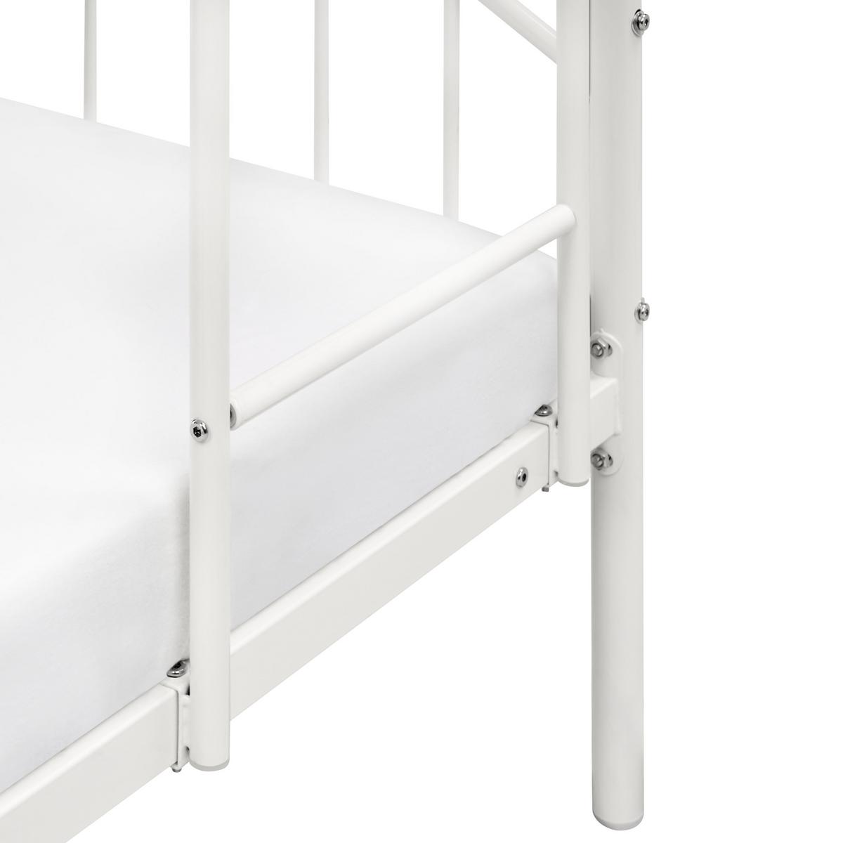HOCHBETT 90/200 cm Weiß Chartres - Weiß, Metall (90/200cm) - Beliani