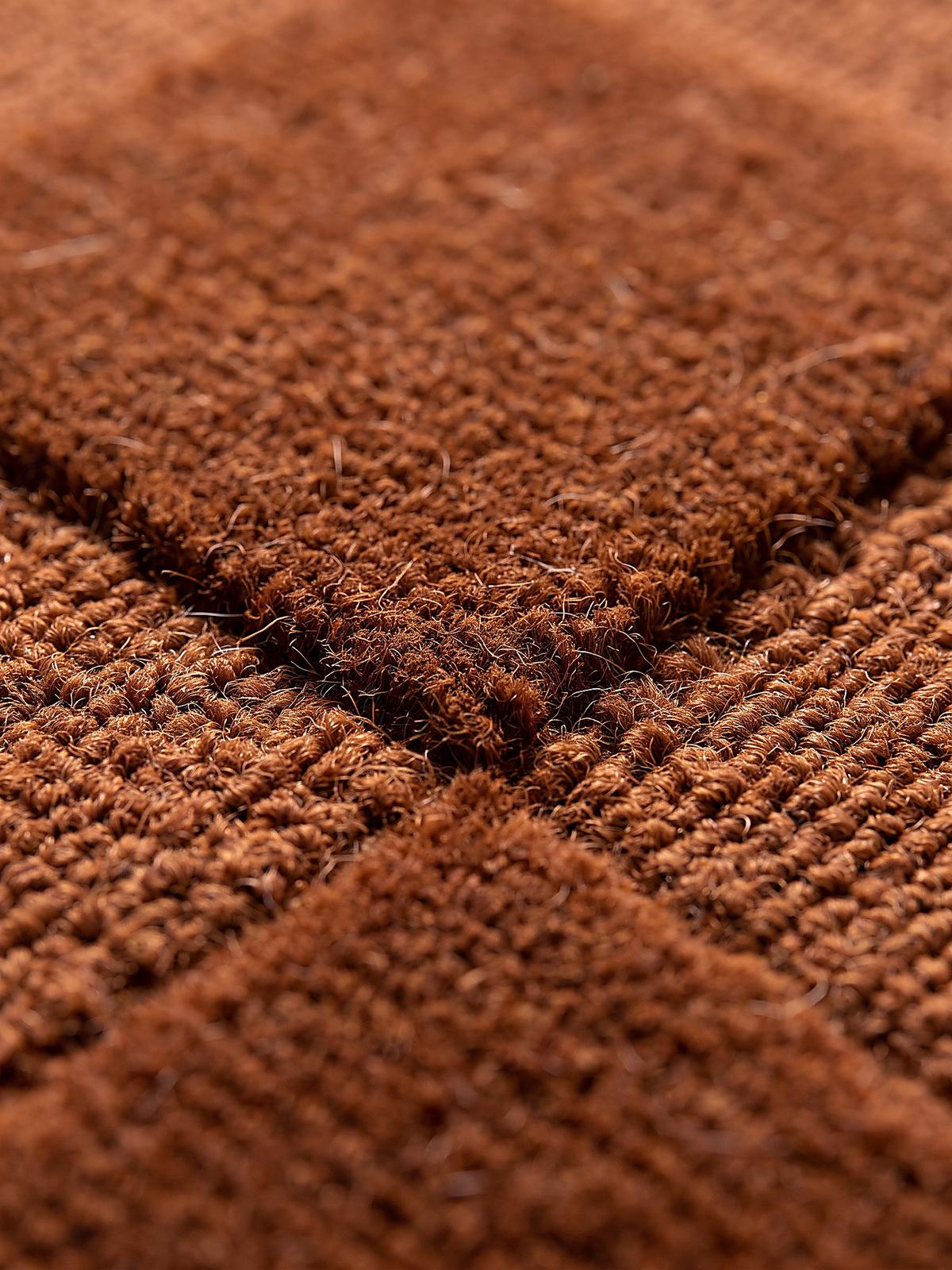 LÄUFER handgetuftet DEBEN, in Terrakotta, Schachbrettmuster, 60 x 230 cm - Orange, Textil (60/230cm) - KADIMA DESIGN