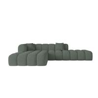 ECKSOFA Ottomane Links OLEA-L2 - 289x176x71 cm Grün - Schwarz/Grün, Holzwerkstoff/Kunststoff (289/176cm)