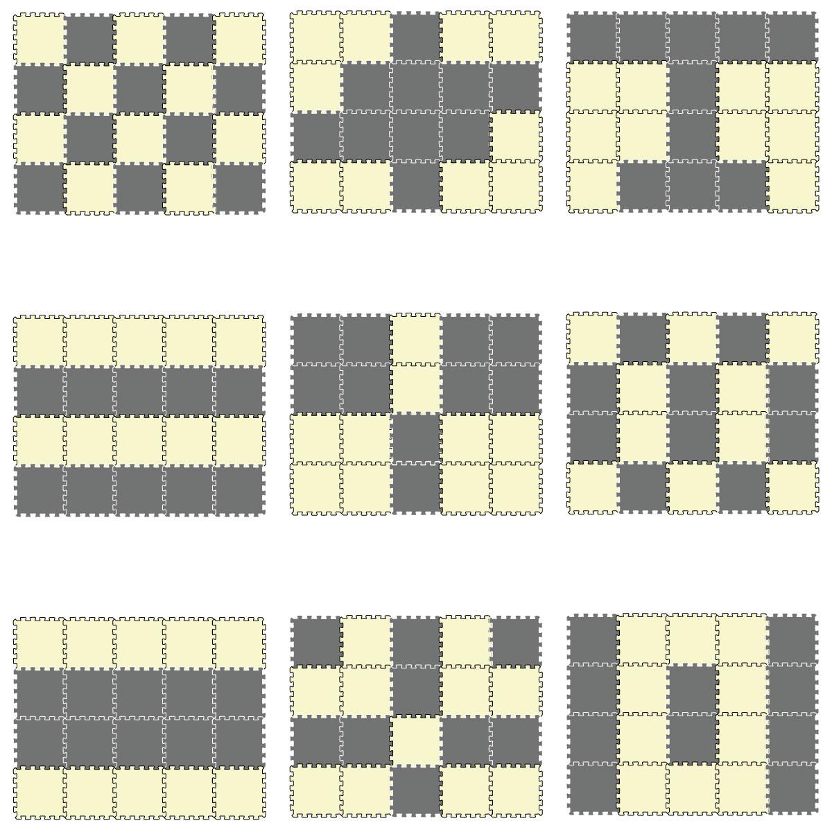 SPIELMATTE ab Null - 180/90/1 cm Puzzlematte Beige - Beige/Grau, Kunststoff (30/30cm) - Littletom