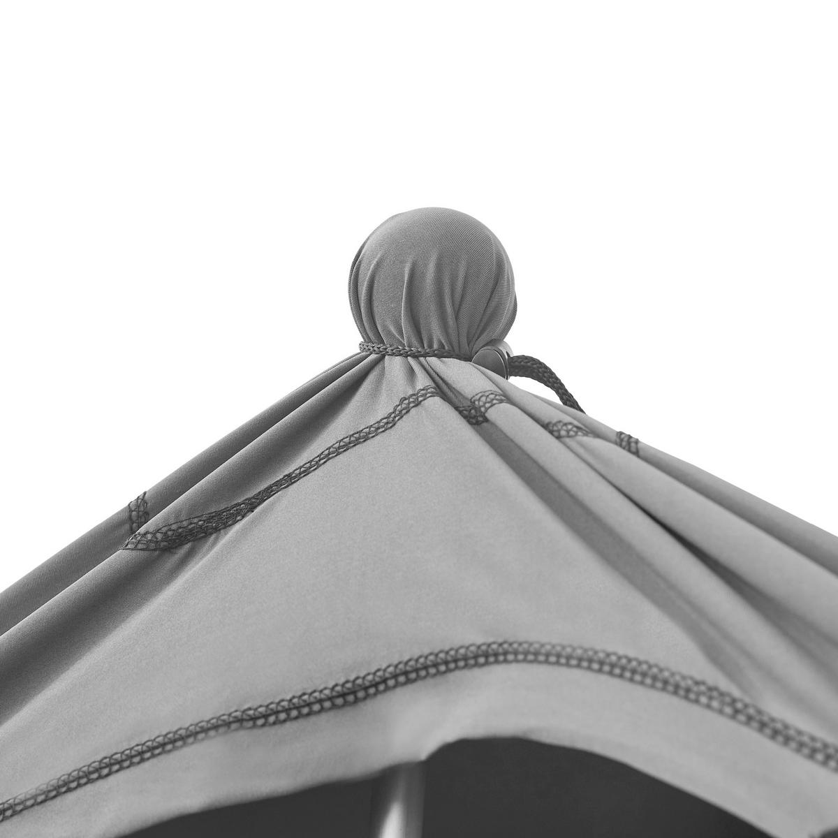 STRANDZELT Bernheze - Grau, Textil/Metall (200/200cm) - pro.tec