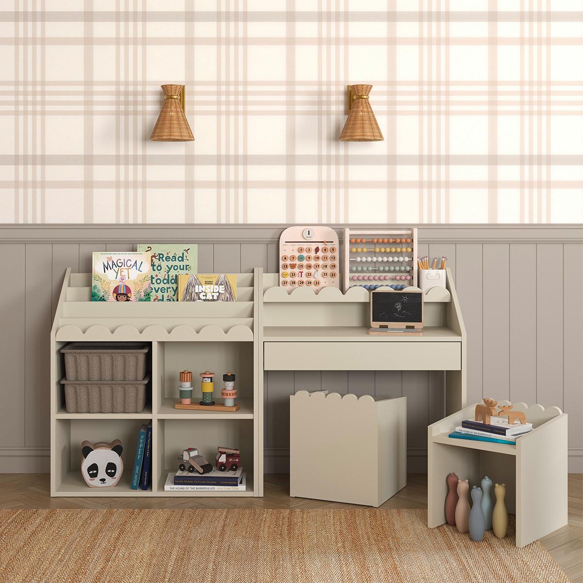 BÜCHERREGAL Book Nook Beige - Beige, Holzwerkstoff (71/76/33cm) - Petits-meubles