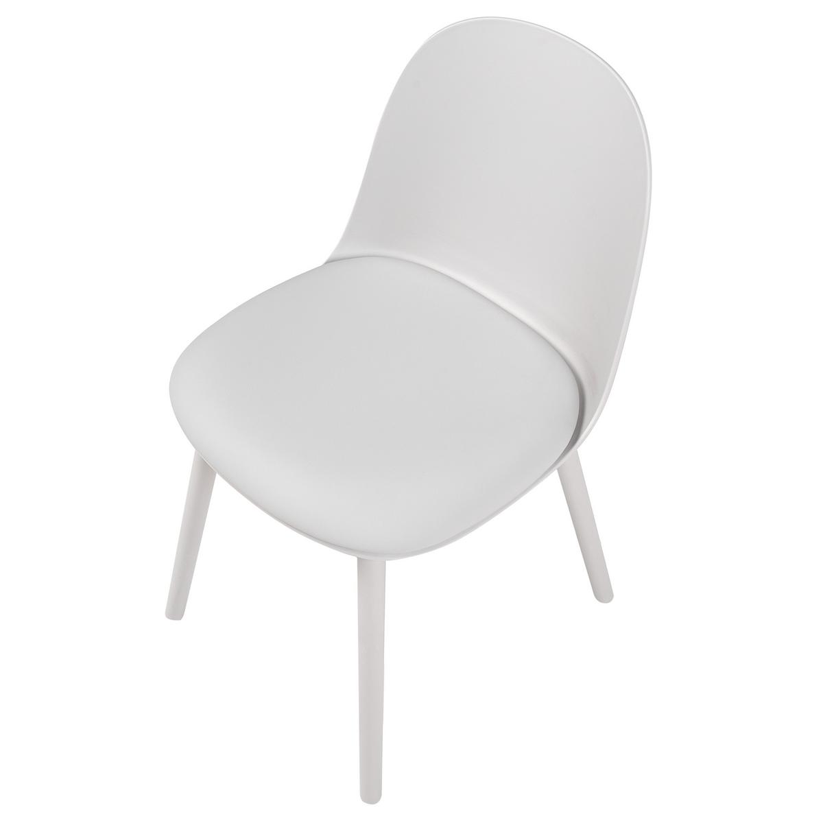 ESSZIMMERSTUHL 2er Set Kunstleder Hellgrau Ankeny - Hellgrau/Grau, Kunststoff (46/80/48cm) - Beliani